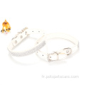 Pu Pu Leather brillant des colliers en strass pour chiens